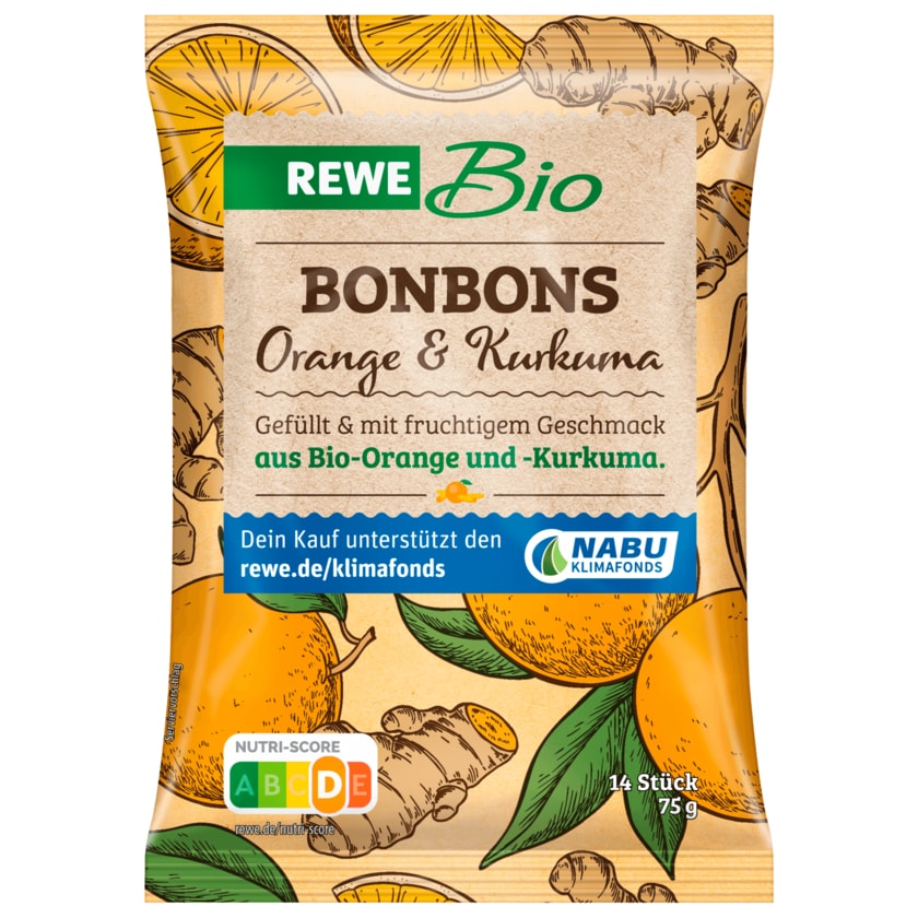 REWE Bio Bonbons Orange & Kurkuma 75g